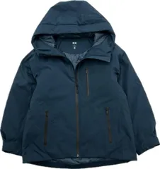 UNIQLO ☆ シームレスダウン ダウンパーカー ダウンジャケット S レディース ネイビー 秋冬 アウトドア スポーツ 人気 ユニクロ■DF245