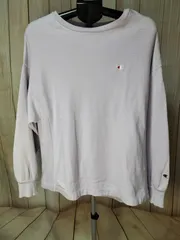 Champion チャンピオン リバースウィーブ クルーネックスウェット トレーナー 薄紫 M 刺繍ロゴ 希少カラー