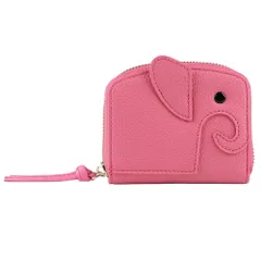 ☆ マゼンタピンク ☆ LIZDAYS ゾウ型 ミニ財布 LIZDAYS リズデイズ ミニ 財布 二つ折り ミニ財布 二つ折り財布 二つ折財布 小銭入れ カードケース ウォレット じゃばら ジャバラ 小さい コンパクト レディース ゾウ型 像 ゾウ ファスナー