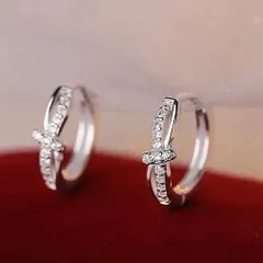 新品 未使用 フープピアス SV925 低アレルギー ピアス アクセサリー レディース