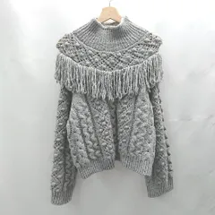 ◇ ⊇ ZARA ザラ 長袖 ニット サイズL グレー レディース E  【1503060030196】