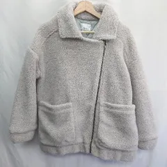 ■ ⊇ EGOIST エゴイスト ビッグボケット オーバー 長袖 ボアコート サイズ表記なし グレー系 レディース E  【1410290074848】