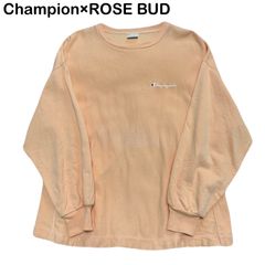Champion ROSE BUD コラボ REVERSE WEAVE リバースウィーブ チャンピオン ローズバッド 製品染め オーバーサイズ トレーナー スウェット Mサイズ