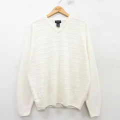 XL/古着 ドッカーズ 長袖 セーター メンズ アクリル クルーネック 白 ホワイト 25mar12 中古 ニット トップスのサムネイル