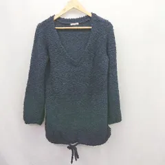 ◇ ⊇ Simplicite シンプリシテェ 無地 長袖 ニットセーター サイズ表記なし ネイビー系 レディース E  【1506230027514】