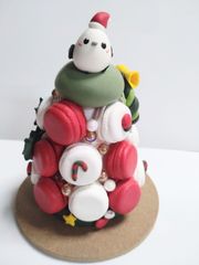 可愛いシマエナガシリーズ　クリスマスマカロン