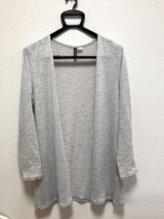★値下げしました！★ディバイデッド カーディガン 長袖 透け感 グレー H&M