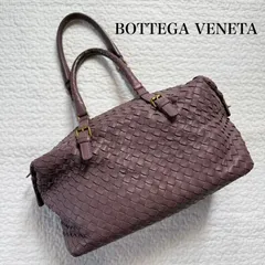 美品　BOTTEGA VENETA ボッテガヴェネタ イントレチャート ハンドバック トートバック ミニボストンバック モーヴピンク レザー ブランド 高級バッグ