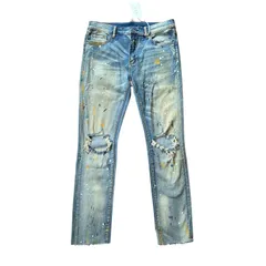 mnml ミニマル X188 Stretch Denim ペイント加工 スキニーデニム サイズ32 スリム テーパード