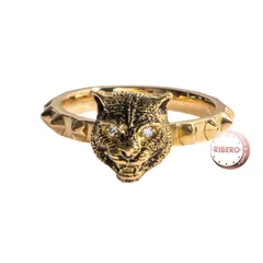 GUCCI グッチ タイガーヘッド リング ゴールド 14号 渋谷龍太着用 GUCCI グッチ タイガーヘッド リング ゴールド 希少23号 渋谷