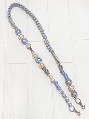 【受注作成】パラコード 3wayストラップ もくもく編み お花モチーフ スマホストラップ スマホショルダー 《通常7日程度で発送》