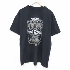 XL/古着 半袖 Tシャツ メンズ VINTAGE 大きいサイズ クルーネック 黒 ブラック 25jun24 中古