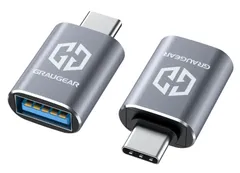【特価商品】変換アダプタ 3.2 2個セット 最大10Gbps高速データ転送 USB USB 3.2 Gen 2 & Type-C 変換アダプター USB 3.2メス USB-C to USB-Cオス OTG対応 GRAUGEAR 高速充電 在宅勤務 [G-A