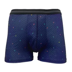 ☆ ネイビー(065) ☆ 3Lサイズ ☆ 【JIWARAN】ボクサーブリーフ（ちょい漏れ） JIWARAN ボクサーブリーフ メンズ ボクサー ブリーフ ボクサーパンツ パンツ スポーツパンツ 下着 肌着 男性下着 アンダーウエア 前閉じ 履き心地が良い