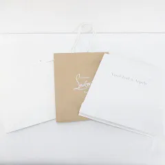 ヴァンクリーフ＆アーペル Van Cleef & Arpels 3枚セット 紙袋 ショッパー ショップ袋 純正 付属品 ロゴ クリスチャンルブタン Christian louboutin / ドゥロワー Drawer 白系 ホワイトのサムネイル