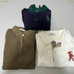 ブランド子供服 3着セット POLO RALPH LAUREN BURBERRYS 半袖ポロシャツ カーディガン 使用感あり