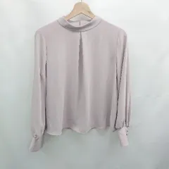 ◇ ⊂ ナチュラルビューティーベーシック キレイめ 長袖 プルオーバーブラウス サイズM パープル系 レディース E  【1508060030979】