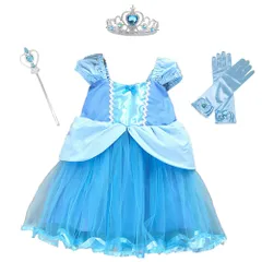 シンデレラ 子供 ドレス コスチューム 衣装 豪華４点セット 90～130