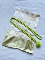 帯揚げ 帯締め セット 黄緑 グリーン礼装用 冠婚葬祭 女性 婦人 レディース 和装小物 和装 着物 留袖 訪問着 振袖　kimono #きもの猫田 N0091