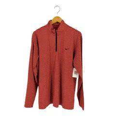 ナイキゴルフ NIKE GOLF 00s DRI-FIT ボーダー柄 ハーフジップ ワンポイントスウッシュ刺繍 モックネック インナーシャツ メンズ  XXL