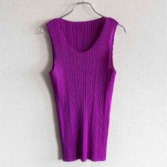 【美品】PLEATS PLEASE【ノースリーブ プリーツ カットソー】プリーツプリーズ ISSEY MIYAKE イッセイミヤケ 25050555