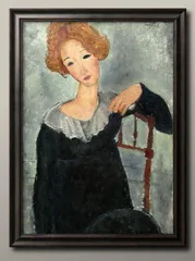 絵画 名画 複製画 額縁付(MJ108N-G) アメディオ・モディリアーニ 「おさげ髪の少女」P10号 | 絵画 掛軸 額縁屋 ＴＯＵＯ