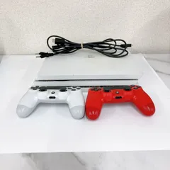 ●【通電確認済み】PS4 本体 CUH-7200B  コントローラー　ホワイト　ゲーム　汚れあり【ゲーム機本体】【2】