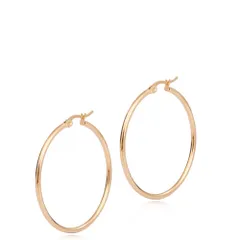 【幅2×外径15mm 色：ゴールド 1ペア】[Adelina Style] フープピアス 大きめ 人気 リングピアス レディースピアス サージカルステンレス 金属アレルギー対応 両耳用 イヤリング プレゼント