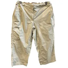 コロンビア Columbia ナイロン パンツ ウエストゴム 七分丈 無地 薄手 12 約XLサイズ ベージュ