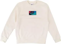 [ナイキ] CLUB+ BB バッチ GX クルー PG メンズ スウェット トップス 長袖 トレーナー フリース 裏起毛 FB8436-113 ココナッツミルク スポーツウェア XL(O,LL,2L) サイズ [113 ココナッツミルク] [XL]