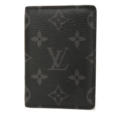 LOUIS VUITTON ルイ・ヴィトン オーガナイザー ドゥ ポッシュ LVロゴ フラワー ブラック パスケース 名刺入れ モノグラム エクリプス ノワール カードケース M61696