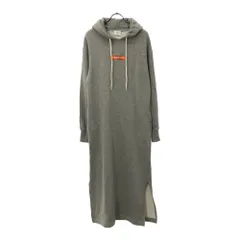 コンバーストウキョウ 日本製 ロゴ刺繍 長袖 スウェット ロングワンピース ライトグレー CONVERSE TOKYO 裏起毛 レディース