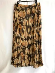 CORDIER コルディア　花柄プリーツロングスカート