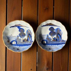稲葉カヨさん作 福々絵付け豆皿2枚セット - メルカリ