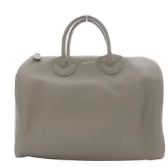 ヤングアンドオルセン YOUNG & OLSEN EMBOSSED LEATHER BOSTON S ボストンバッグ ハンドバッグ カーフレザー ベージュ /YO21のサムネイル