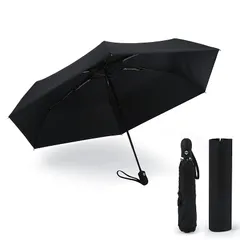 【皮膚科医師監修】 日傘 uvカット 折りたたみ傘 【超軽量 215g・国際検査機関・UPF50+認証済み】 折り畳み傘 ワンタッチ自動開閉 超コンパクト 傘 折り畳み日傘 紫外線遮断 耐風撥水 晴雨兼用 携帯便利 メンズ レディース (ブラック) 1