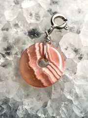 インカローズ【ロードクロサイト】ドーナツ型◆チャーム◆キーホルダー◆天然石◆パワーストーン