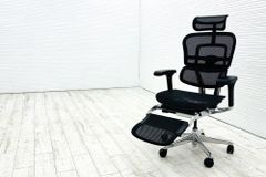 【未使用品】 自社保証有 エルゴヒューマンプロ2 オットマン 中古 ergohuman PRO2 Ottoman 中古オフィス家具 BKフレーム ブラック メモリーロッキング付 【A000003808】