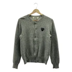 PLAY COMME des GARCONS / プレイコムデギャルソン | AD2009 | ブラックハート クルーネックカーディガン | L | グレー | レディース