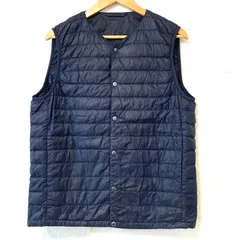 (^w^)b UNIQLO ユニクロ 311-158022 ウルトラライト ダウン ベスト ジャケット コンパクト インナーダウン ナイロン100% 秋冬 薄手 防寒 ノーカラー トップス ネイビー 紺色 メンズ 男性