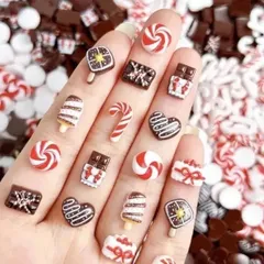 樹脂パーツ　ネイルパーツ　クリスマスmix   30個