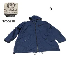 90s OUTERWEAR古着無地マウンテンパーカーSネイビー裏フリース