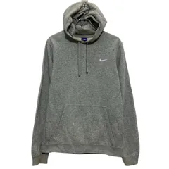 NIKE ロゴスウェット パーカー S グレー ナイキ 刺繍 スポーツ プルオーバー 裏起毛 古着卸 アメリカ仕入 a703-5651