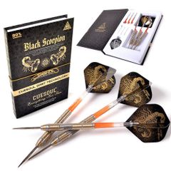 CSBS-M2302 CUESOUL BLACK SCORPION SERIES 24gタングステンスチールチップダーツセット、チタンコーティング仕上げバレル(CSBS-M2302)
