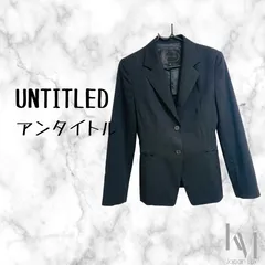 UNTITLED アンタイトル レディース ジャケット サイズ1 （S）長袖 テーラード シングル オフィス エレガンス  春夏 ブラック系 薄手