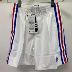 【タグ付き/未使用品】【160サイズ】adidas BASIC 3ストライプ ゲームショーツ 342382 X5758 （WHITE×ROYAL）アディダス ハーフパンツ ショートパンツ ユニフォーム サッカー フットボール フットサル soccer スポーツ
