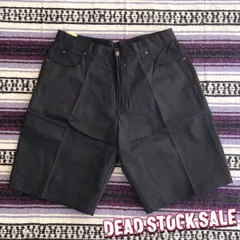 現品限り アメリカ製 デッドストック レアアイテム SOLO SEMORE ルーズフィット デニム ショーツ ハーフパンツ ブラック MADE IN USA