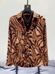 総柄 ドレスシャツ 長袖シャツ 311 派手 Yシャツ 柄シャツ スーツ ホスト ヤクザ ヤンキー オラオラ系 悪羅悪羅 服 メンズ ファッション