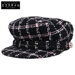 新品　CHANEL ツイード　キャスケット　M CHANEL 【新品未使用】シャネル ツイード キャスケット ブラック