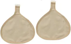 Micopuella(ミコプエラ) 乳癌パッド シリコンパッド ホック付き 専用カバー 2枚セット 人工乳房保護カバー XXS(ベージュ,  2XS)